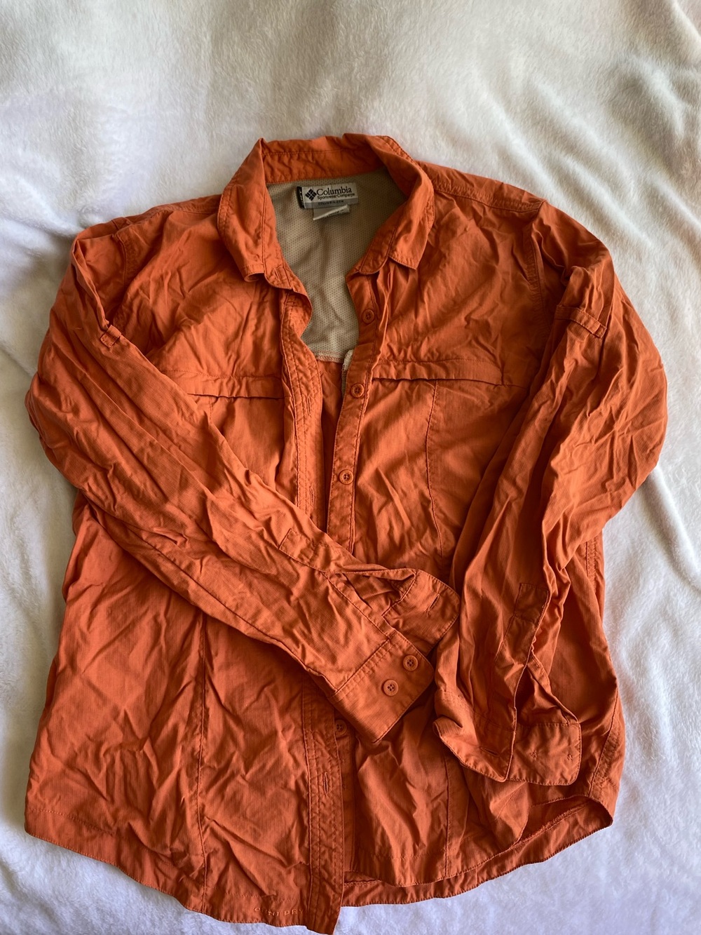 Columbia Women's Orange Outdoor Button-Up Shirt